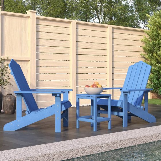 vidaXL Adirondack-Gartenstühle 2 Stk. HDPE Weiß