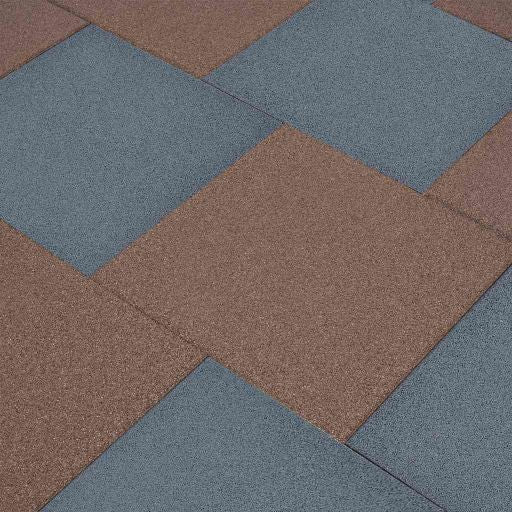 vidaXL Fallschutzfliesen 12 Stk. Gummi 50 x 50 x 3 cm Rot