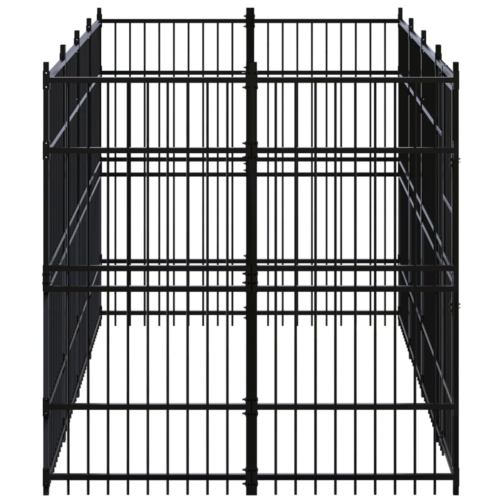 vidaXL Outdoor-Hundezwinger Stahl 7,37 m²