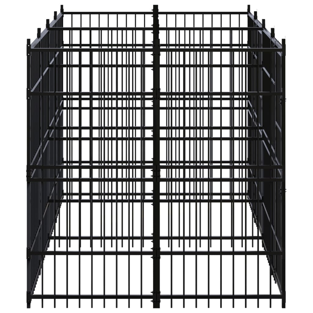 vidaXL Outdoor-Hundezwinger Stahl 7,37 m²