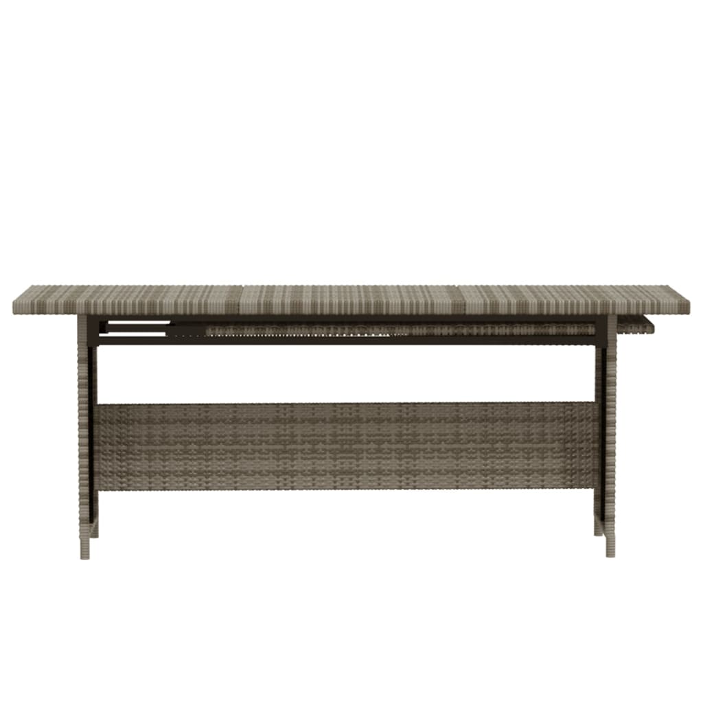 vidaXL 3-tlg. Garten-Lounge-Set mit Kissen Poly Rattan Grau