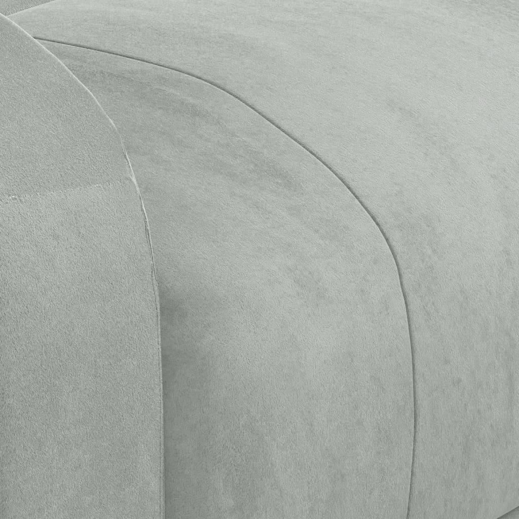 vidaXL Relaxsessel Elektrisch Hellgrau Samt