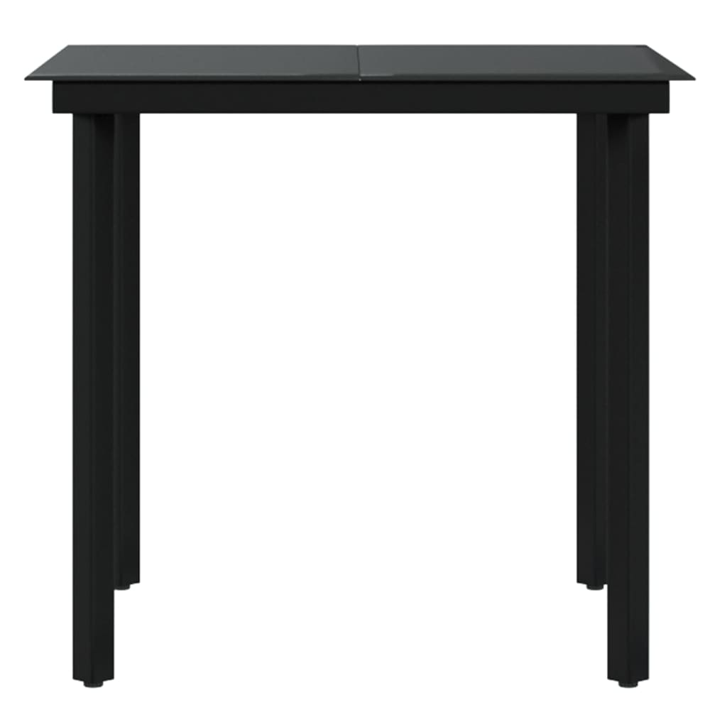 vidaXL 3-tlg. Garten-Essgruppe mit Kissen Schwarz