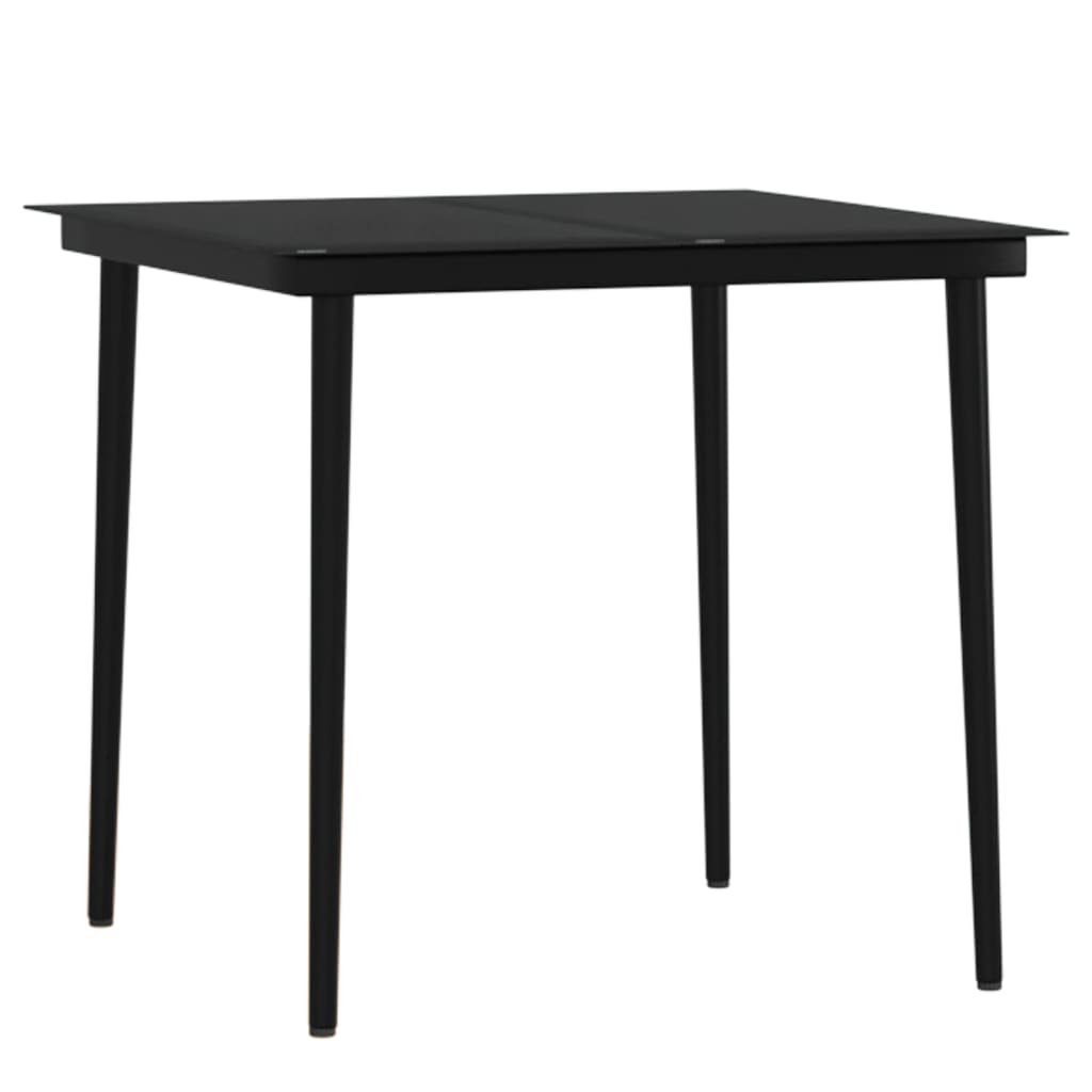 vidaXL 3-tlg. Garten-Essgruppe mit Kissen Schwarz