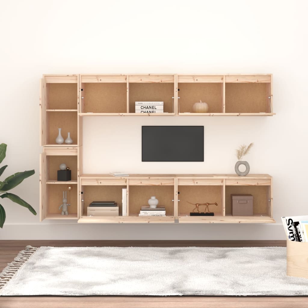vidaXL TV-Schränke 6 Stk. Massivholz Kiefer