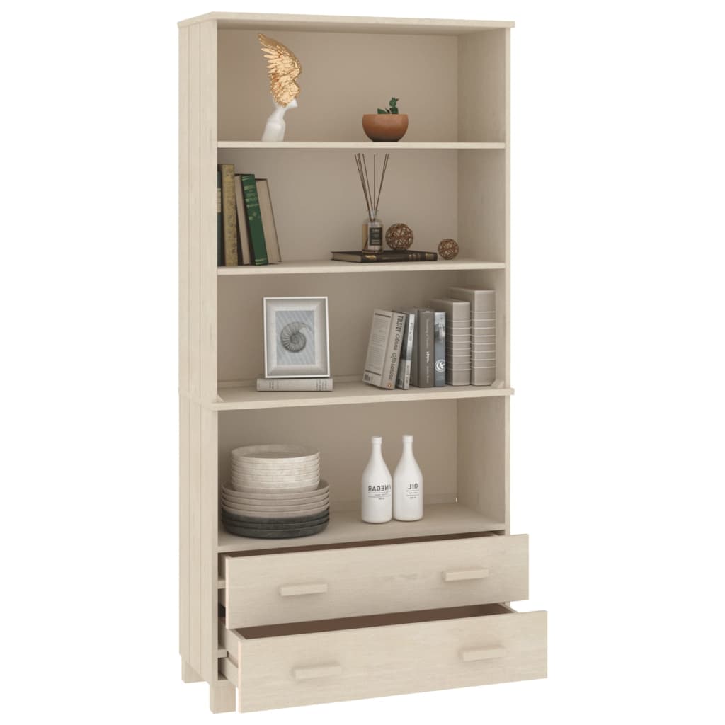 vidaXL Highboard HAMAR Massivholz Kiefer Honigbraun