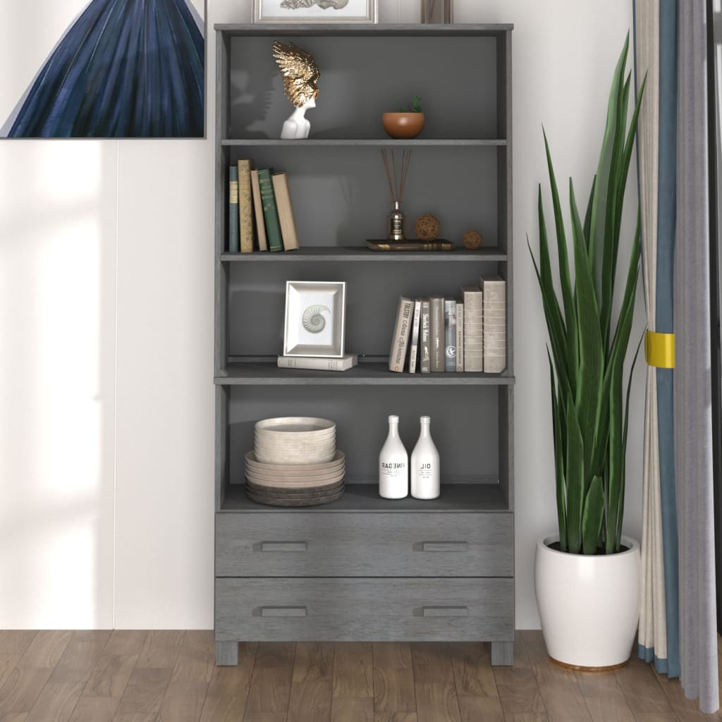 vidaXL Highboard HAMAR Massivholz Kiefer Honigbraun