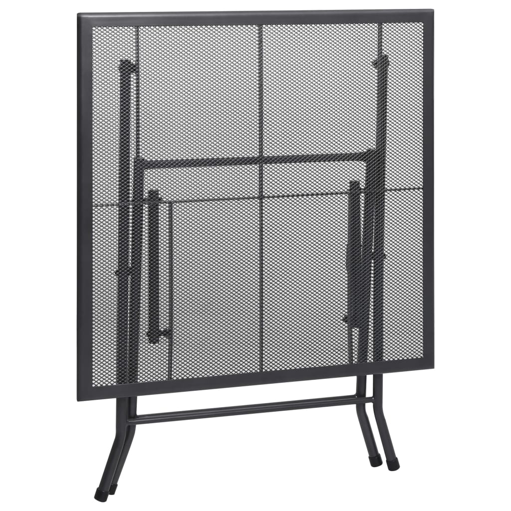 vidaXL Klapptisch Mesh 80x80x72 cm Stahl Anthrazit