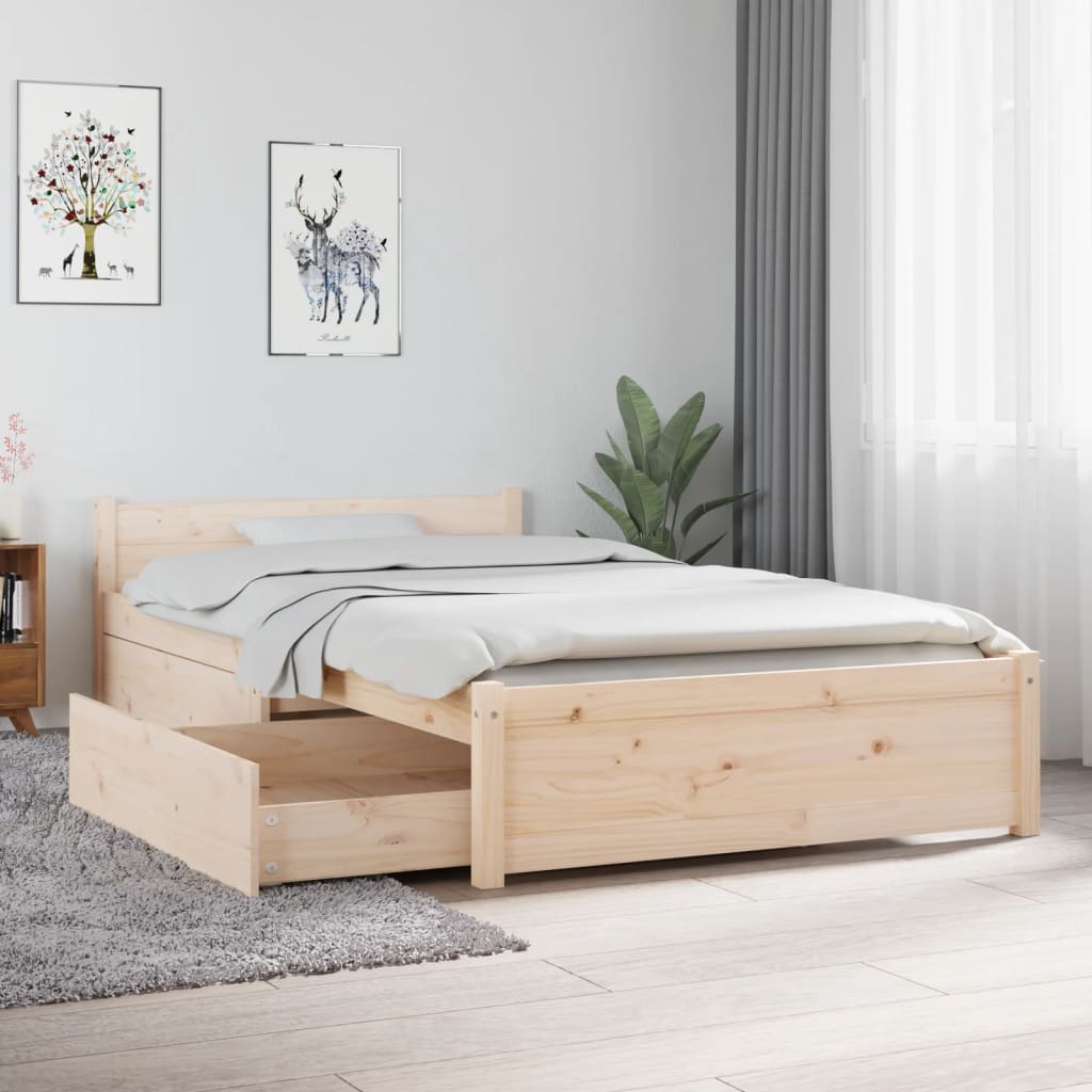 vidaXL Bett mit Schubladen 75x190 cm
