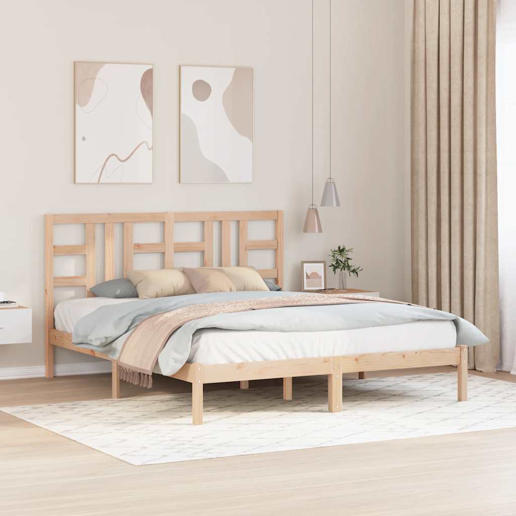 vidaXL Massivholzbett 75x190 cm