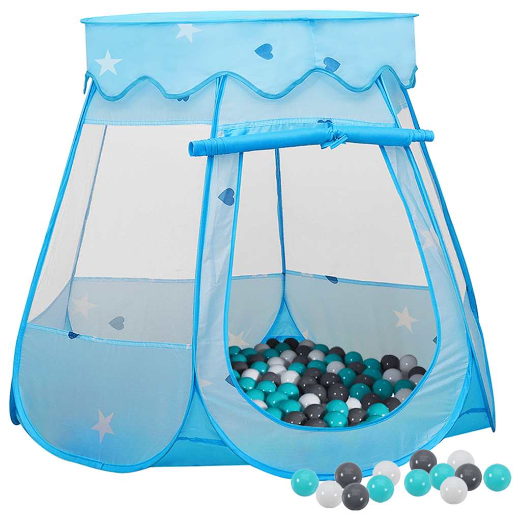 vidaXL Kinder-Spielzelt mit 250 Bällen Blau 102x102x82 cm