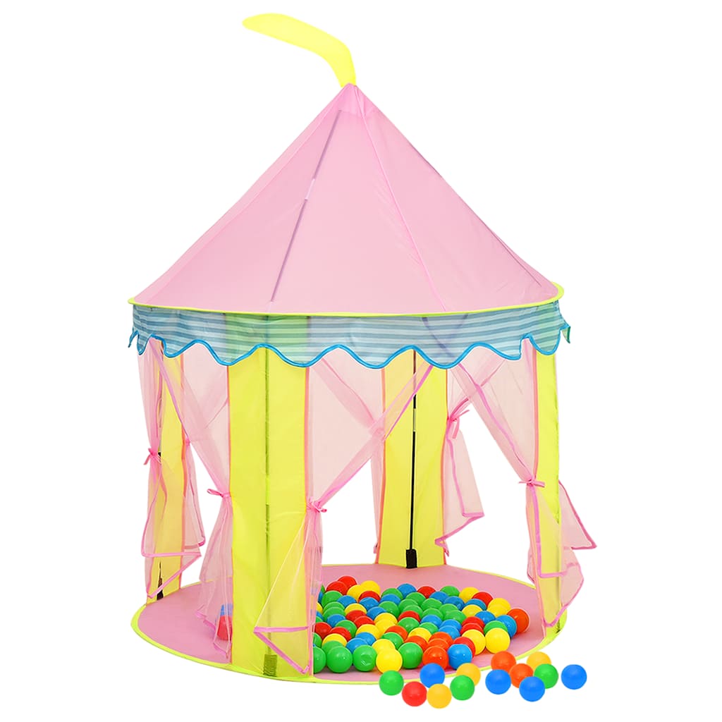 vidaXL Kinder-Spielzelt mit 250 Bällen Rosa 100x100x127 cm