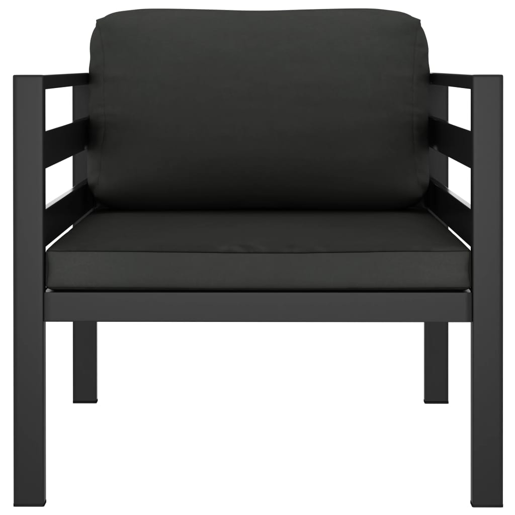 vidaXL 7-tlg. Garten-Lounge-Set mit Kissen Aluminium Anthrazit
