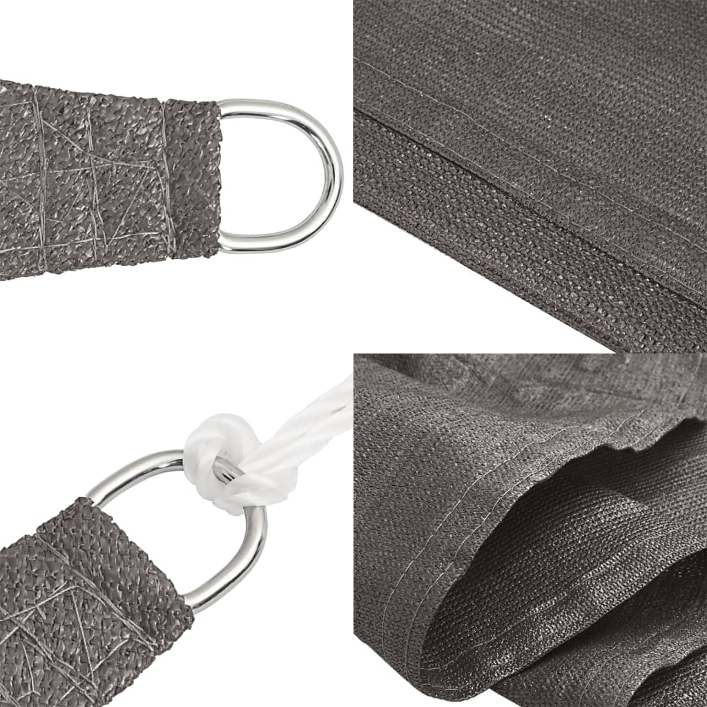 vidaXL Sonnensegel 160 g/m² Anthrazit 2,5x2,5 m HDPE