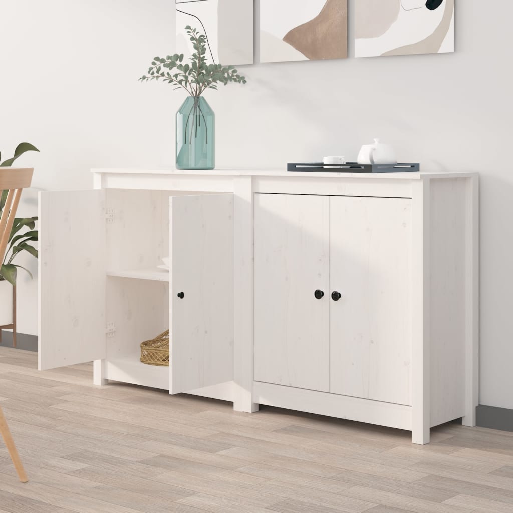 vidaXL Sideboards 2 Stk. 70x35x80 cm Massivholz Kiefer