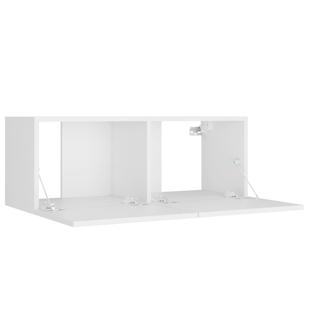 vidaXL 8-tlg. TV-Schrank-Set Weiß Holzwerkstoff