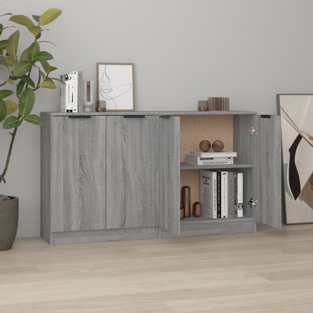 vidaXL Sideboards 2 Stk. Weiß 60x30x70 cm Holzwerkstoff