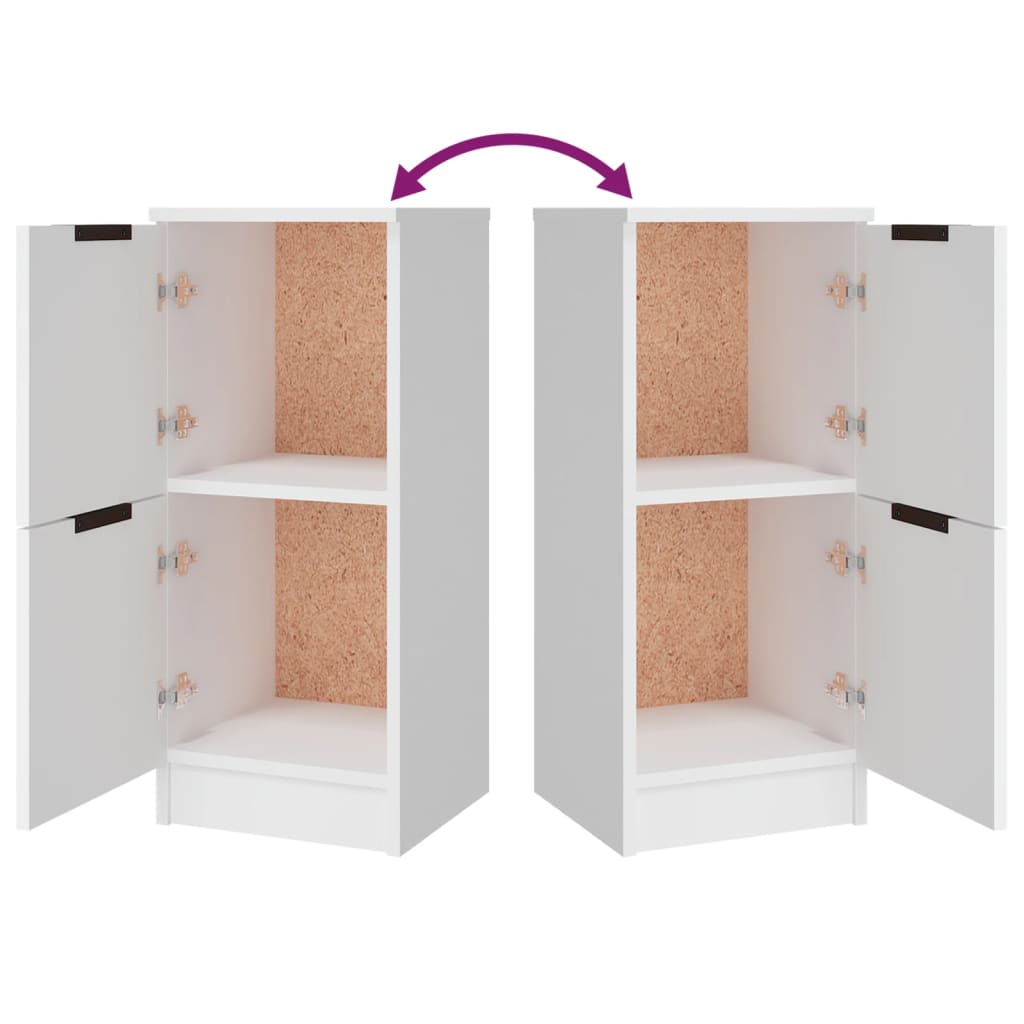 vidaXL Sideboards 3 Stk. Weiß Holzwerkstoff