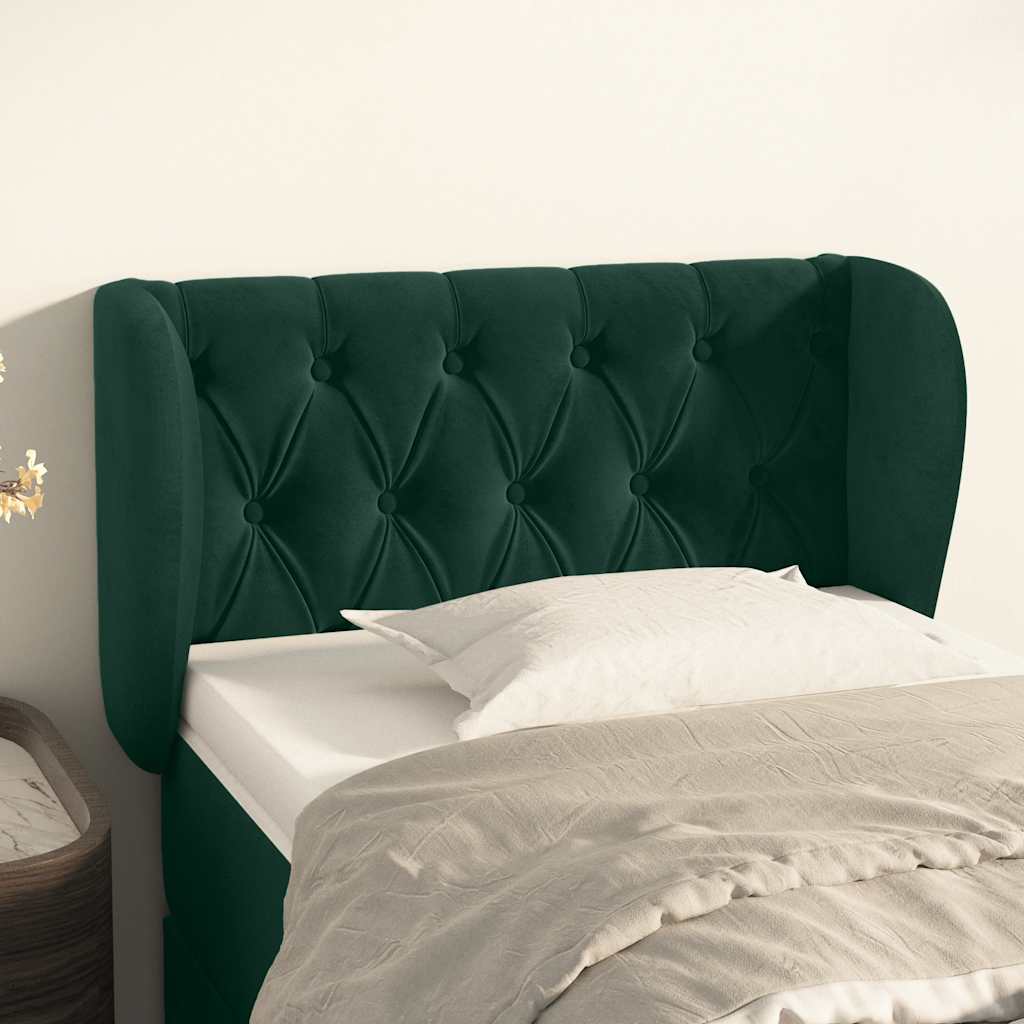 vidaXL Kopfteil mit Ohren Hellgrau 83x23x78/88 cm Samt