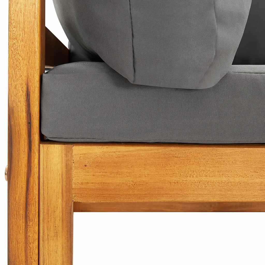 vidaXL Modular-Ecksofas 2 Stk. mit Auflagen Dunkelgrau