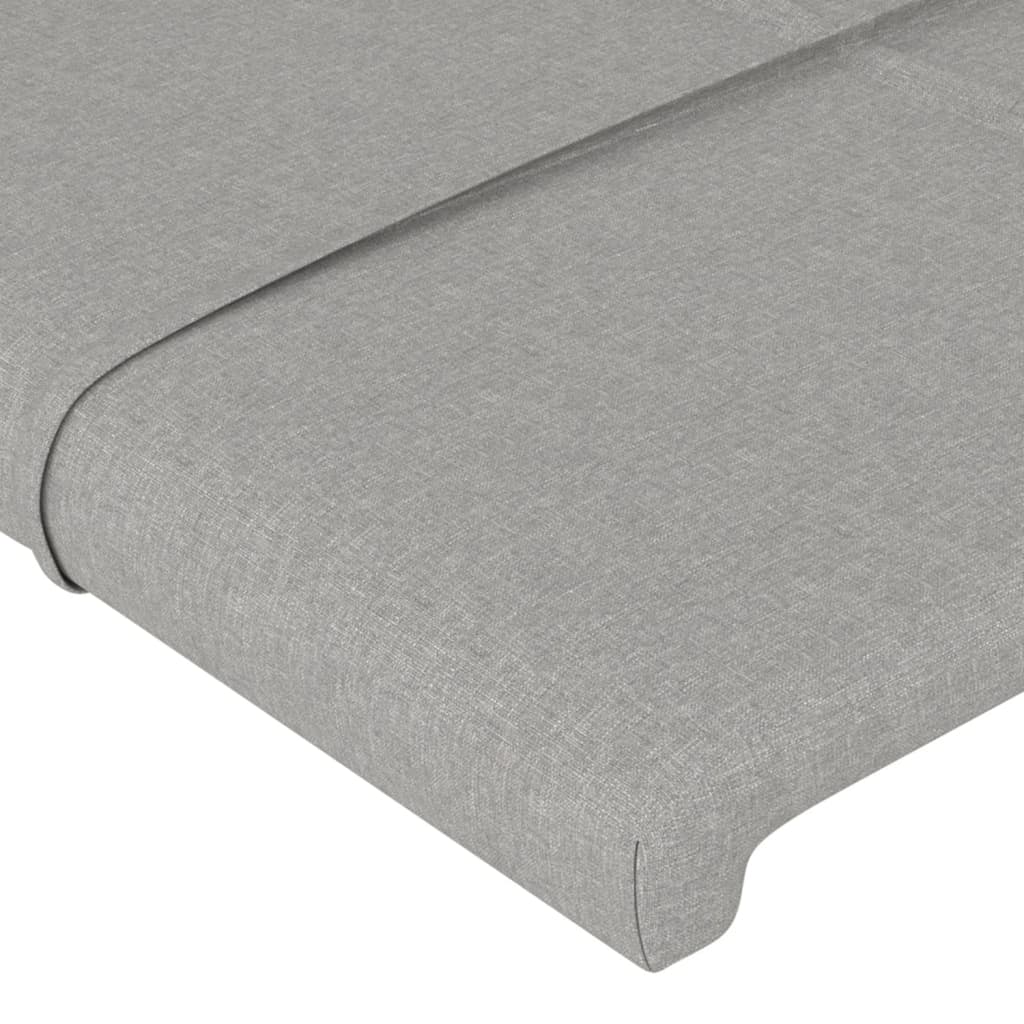 vidaXL Kopfteil mit Ohren Hellgrau 83x16x78/88 cm Stoff