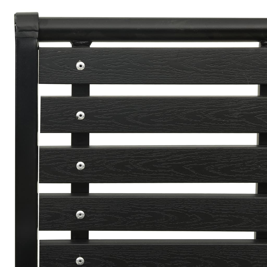 vidaXL Gartenstühle 2 Stk. Stahl und WPC Schwarz