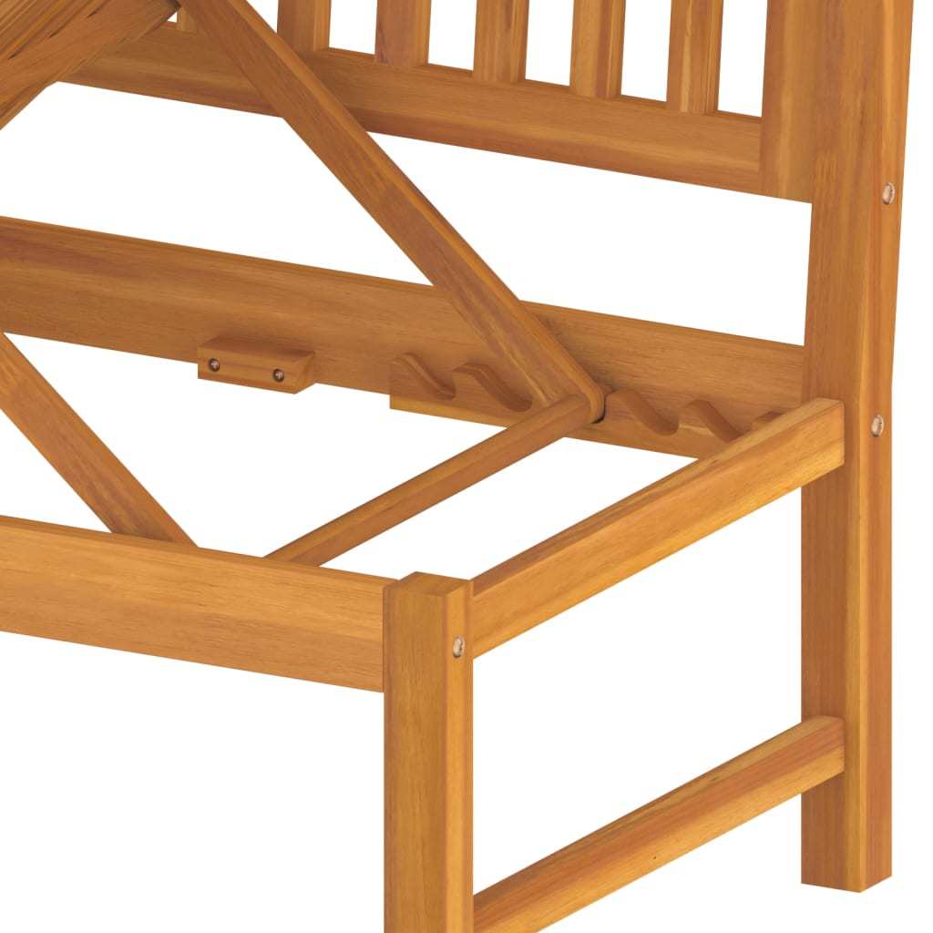 vidaxL Tagesbett mit Cremeweißen Kissen 200x60x75 cm Massivholz Akazie