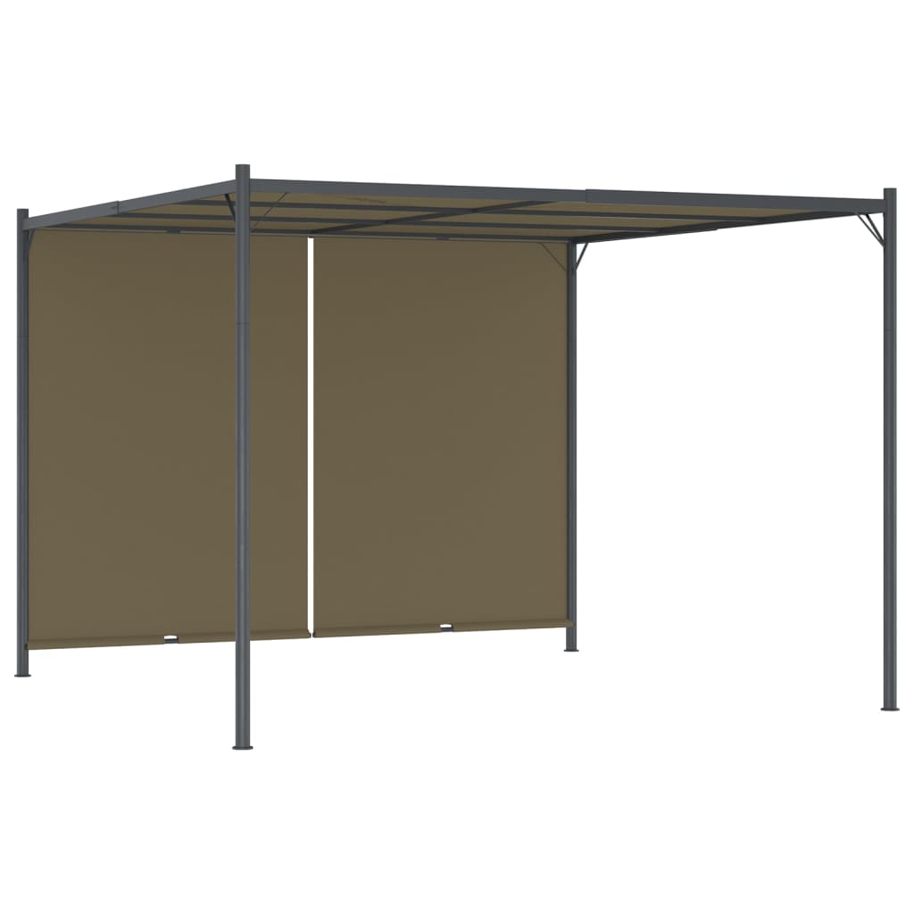 vidaXL Gartenpergola mit Ausziehbarem Dach 3x3 m Taupe 180 g/m²