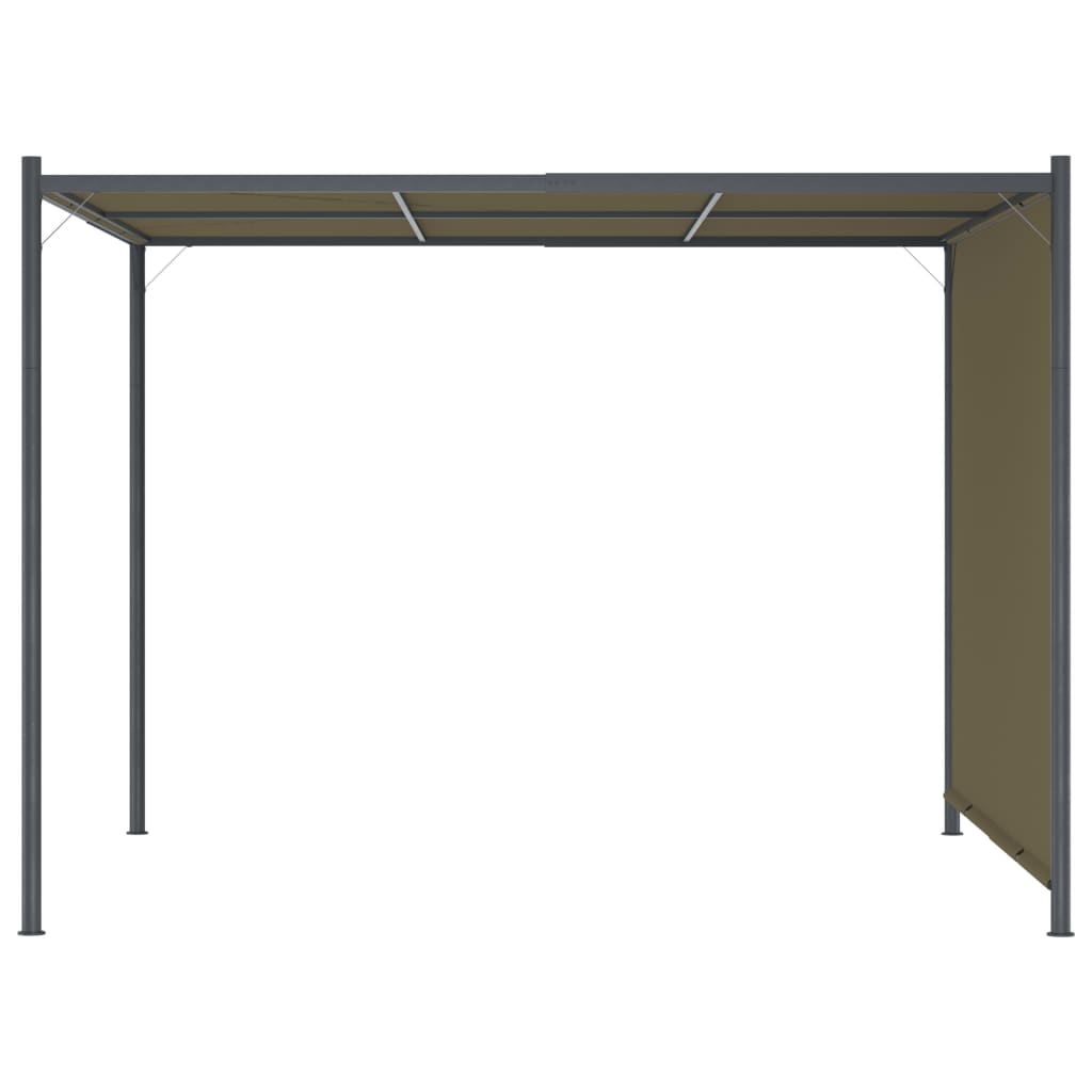 vidaXL Gartenpergola mit Ausziehbarem Dach 3x3 m Taupe 180 g/m²
