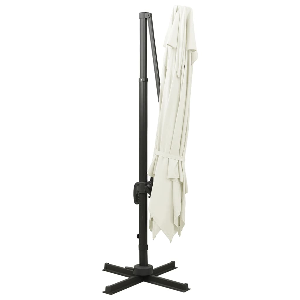 vidaXL Ampelschirm mit Doppeldach 300 x 300 cm Sand