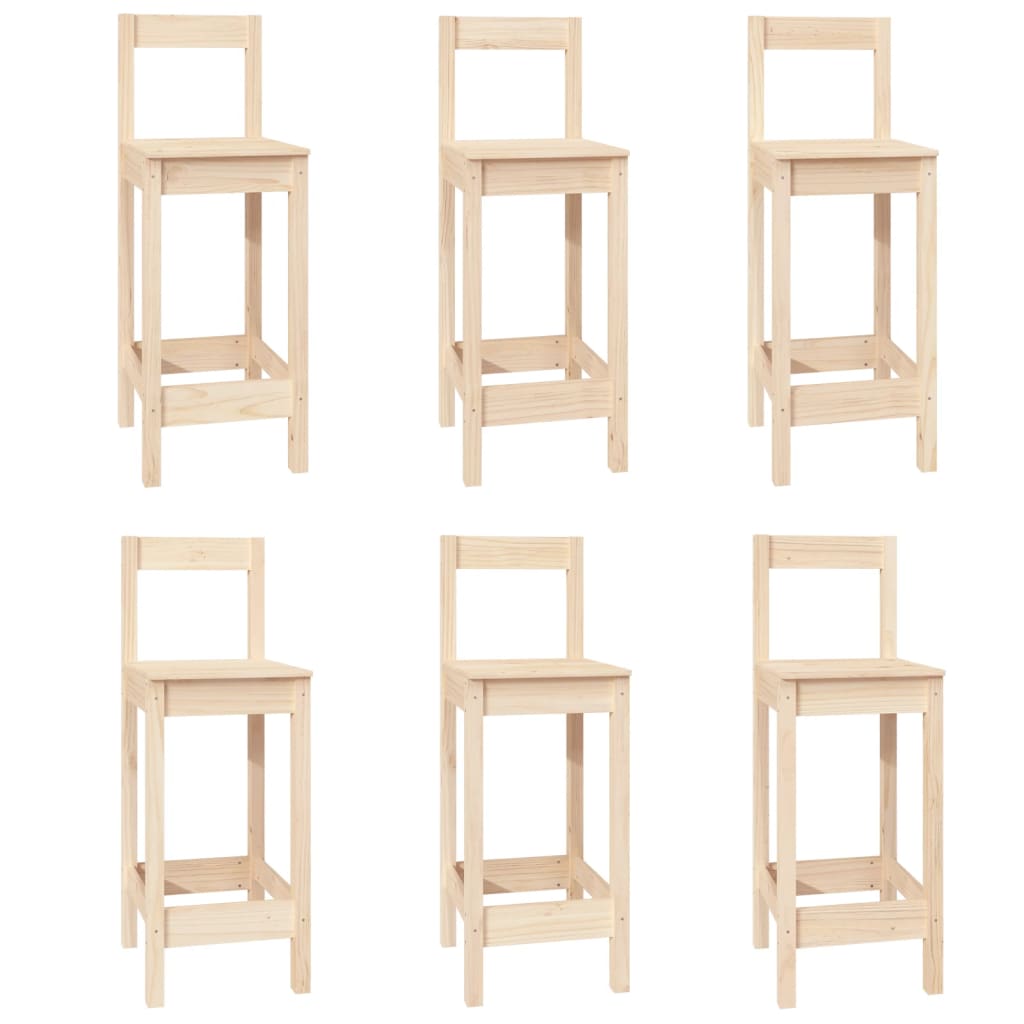 vidaXL 7-tlg. Bar-Set Massivholz Kiefer