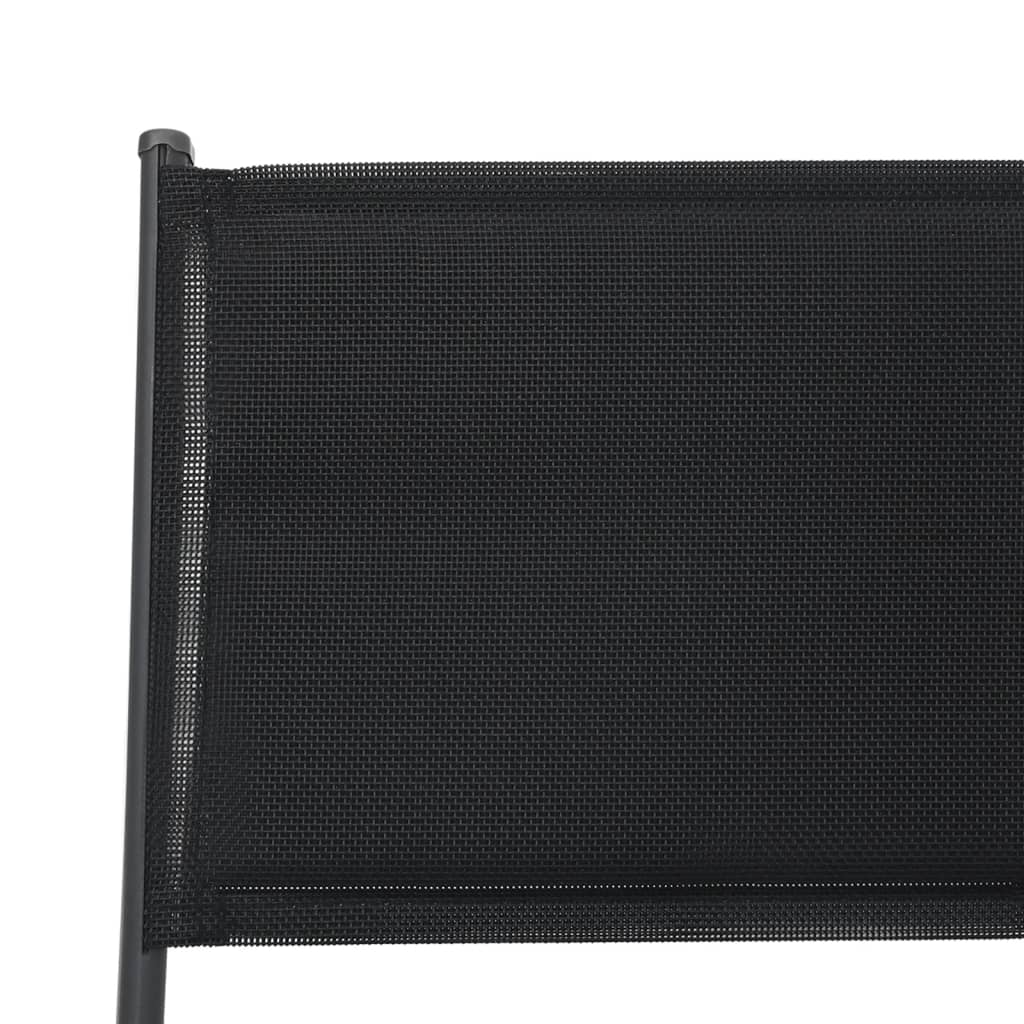 vidaXL Klappbare Gartenstühle 2 Stk. Stahl und Textilene