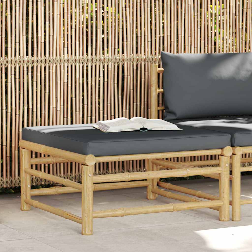 vidaXL 3-tlg. Garten-Lounge-Set mit Kissen Bambus
