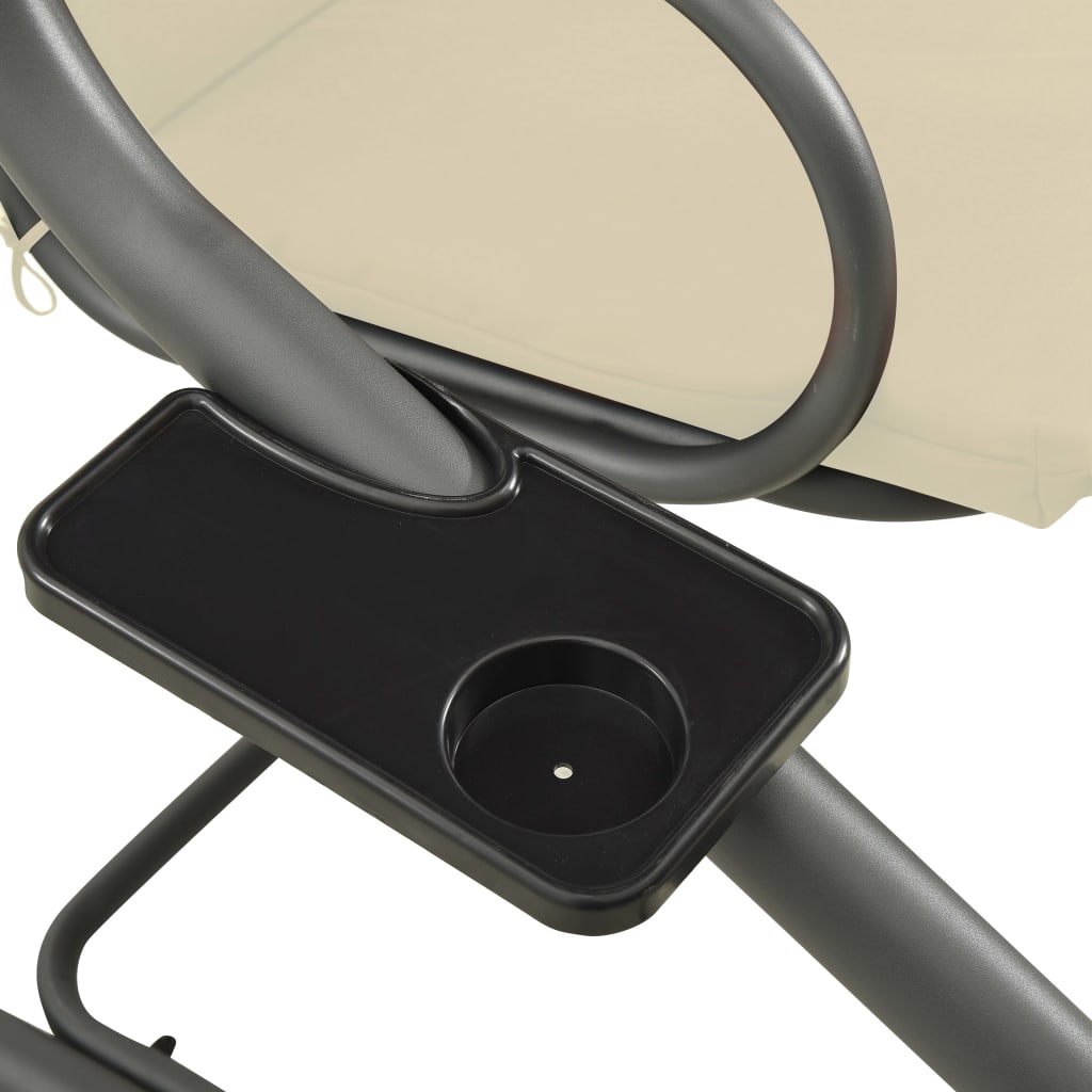 vidaXL Hollywoodschaukel mit Sonnendach Sandweiß