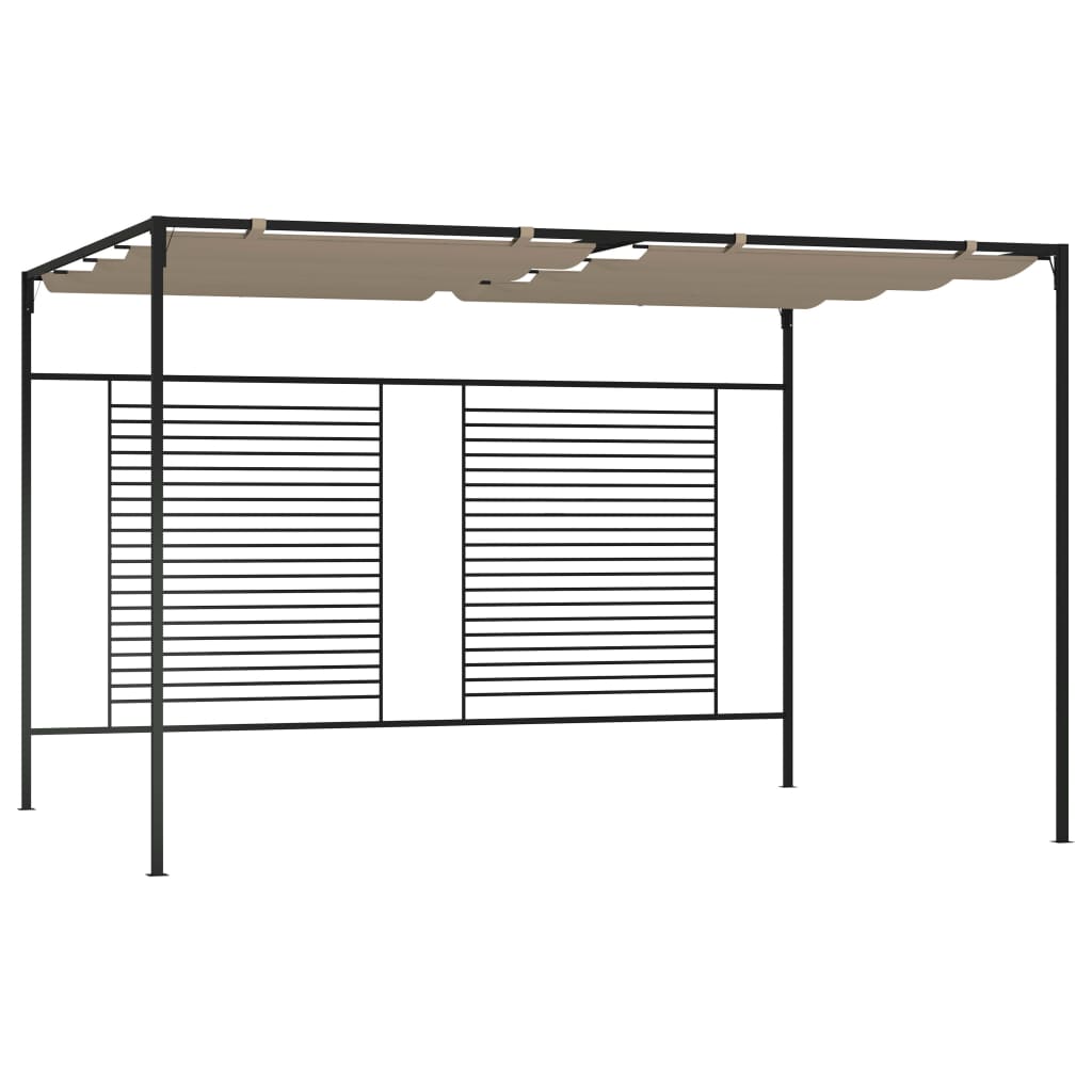 vidaXL Pavillon mit Ausziehbarem Dach 3x4x2,3 m Cremeweiß 180 g/m²