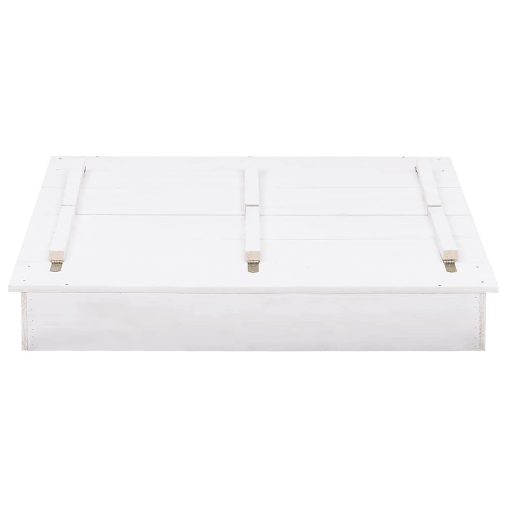 vidaXL Sandkasten Tannenholz Weiß 95x90x15 cm