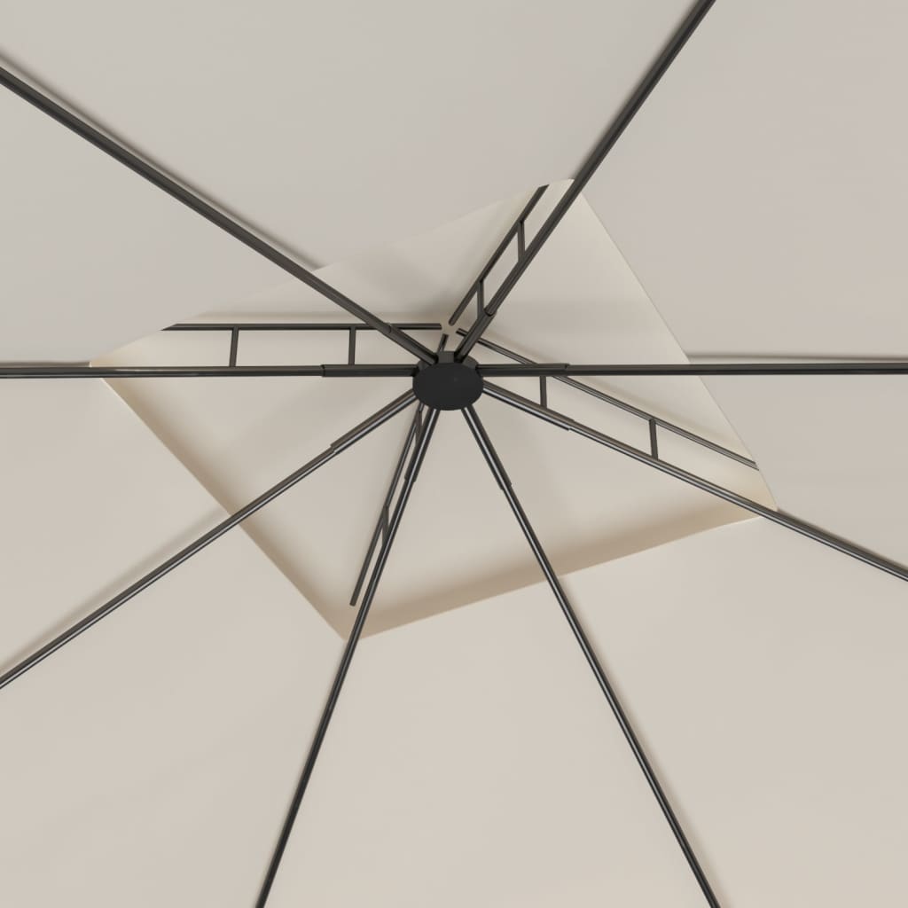 vidaXL Pavillon 3x3x2,7 m Creme 160 g/m²