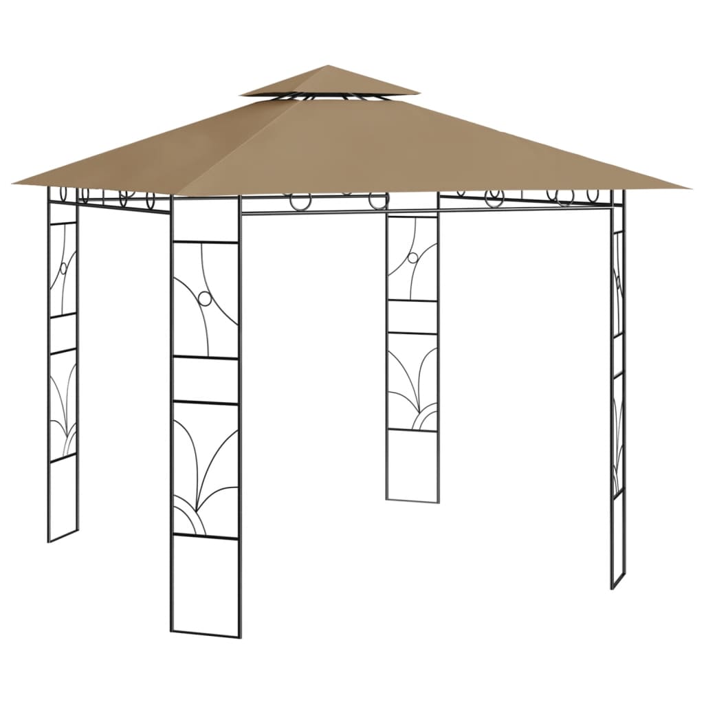 vidaXL Pavillon 3x3x2,7 m Creme 160 g/m²