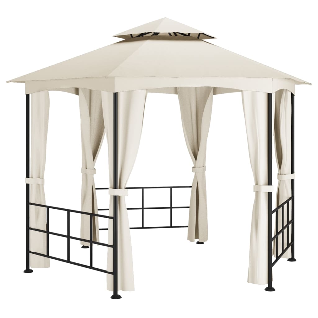 vidaXL Pavillon mit Seitenwänden 3,1x2,7 m Creme