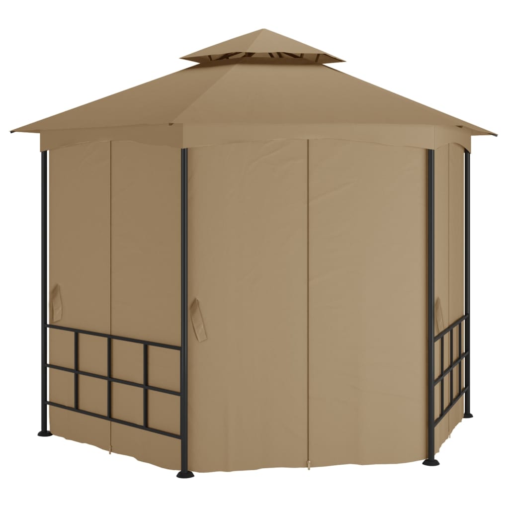 vidaXL Pavillon mit Seitenwänden 3,1x2,7 m Creme