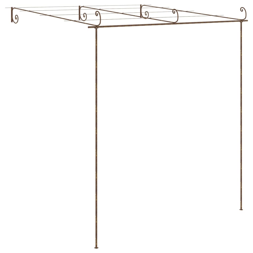 vidaXL Garten-Pergola Antik-Braun 3x3x2,5 m Eisen