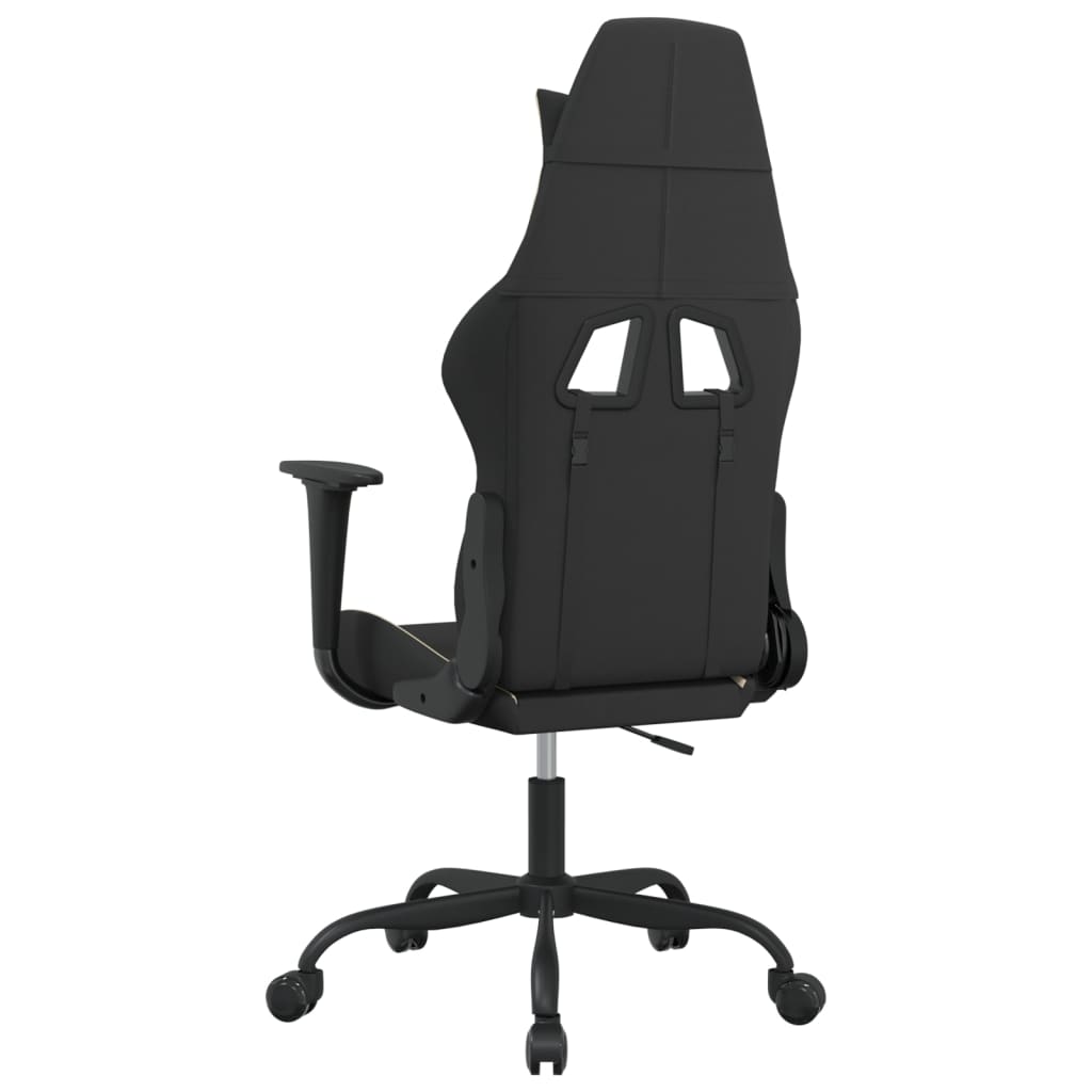 vidaXL Gaming-Stuhl Schwarz und Creme Stoff