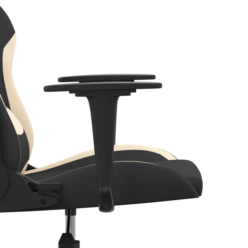 vidaXL Gaming-Stuhl Schwarz und Creme Stoff
