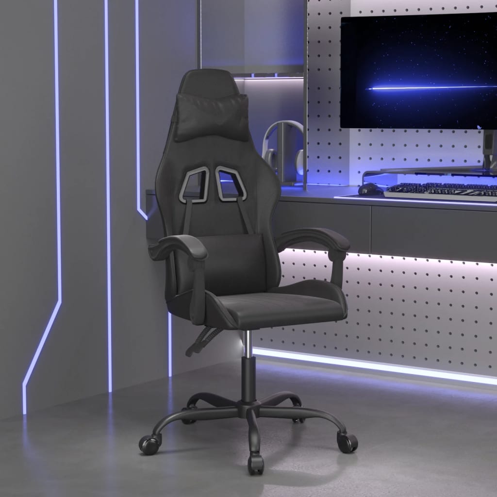 vidaXL Gaming-Stuhl Schwarz und Blau Kunstleder