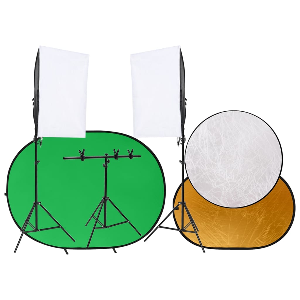 vidaXL Fotostudio-Set mit Leuchten und Hintergrund