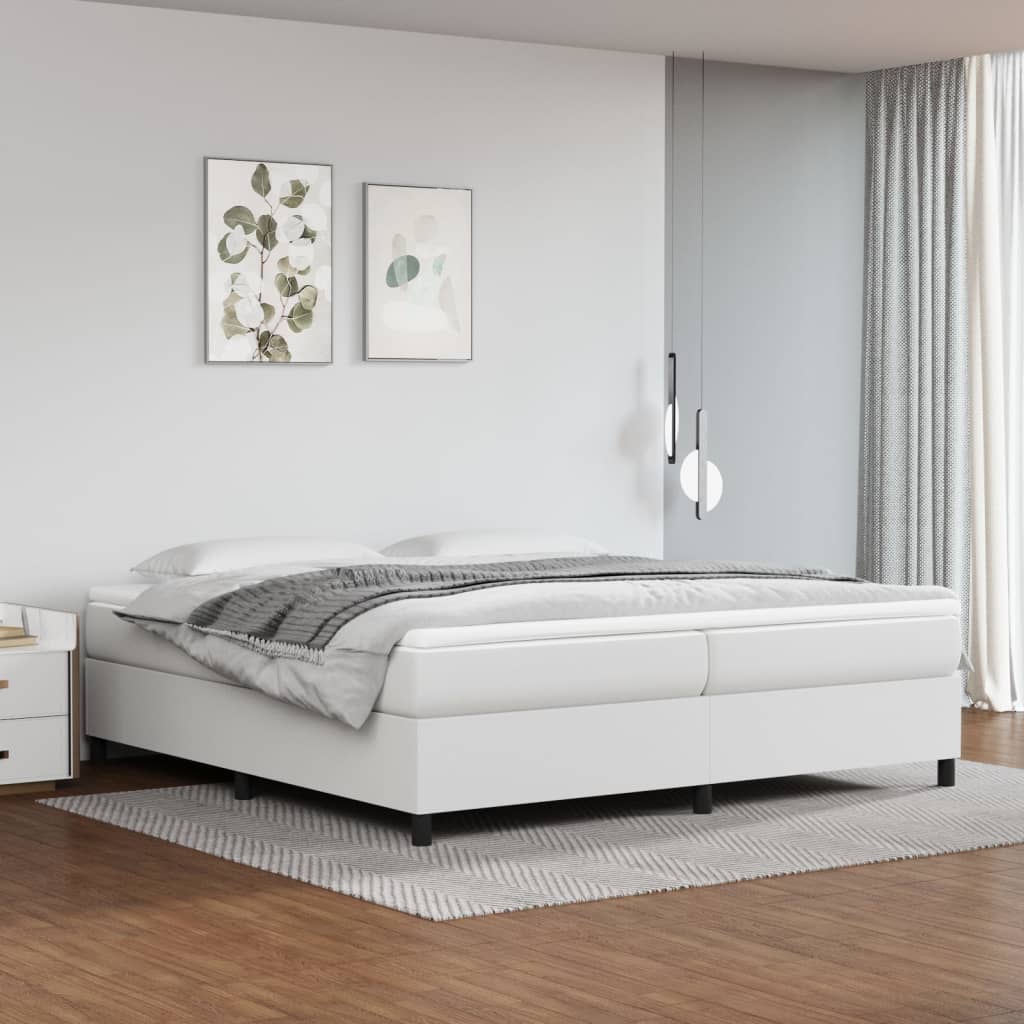 vidaXL Boxspringbett mit Matratze Schwarz 80x200 cm Kunstleder