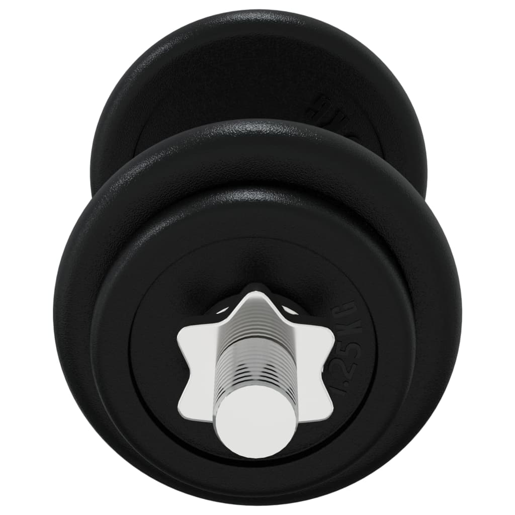 vidaXL Kurzhantel mit Hantelscheiben 40 kg Gusseisen & Stahl verchromt