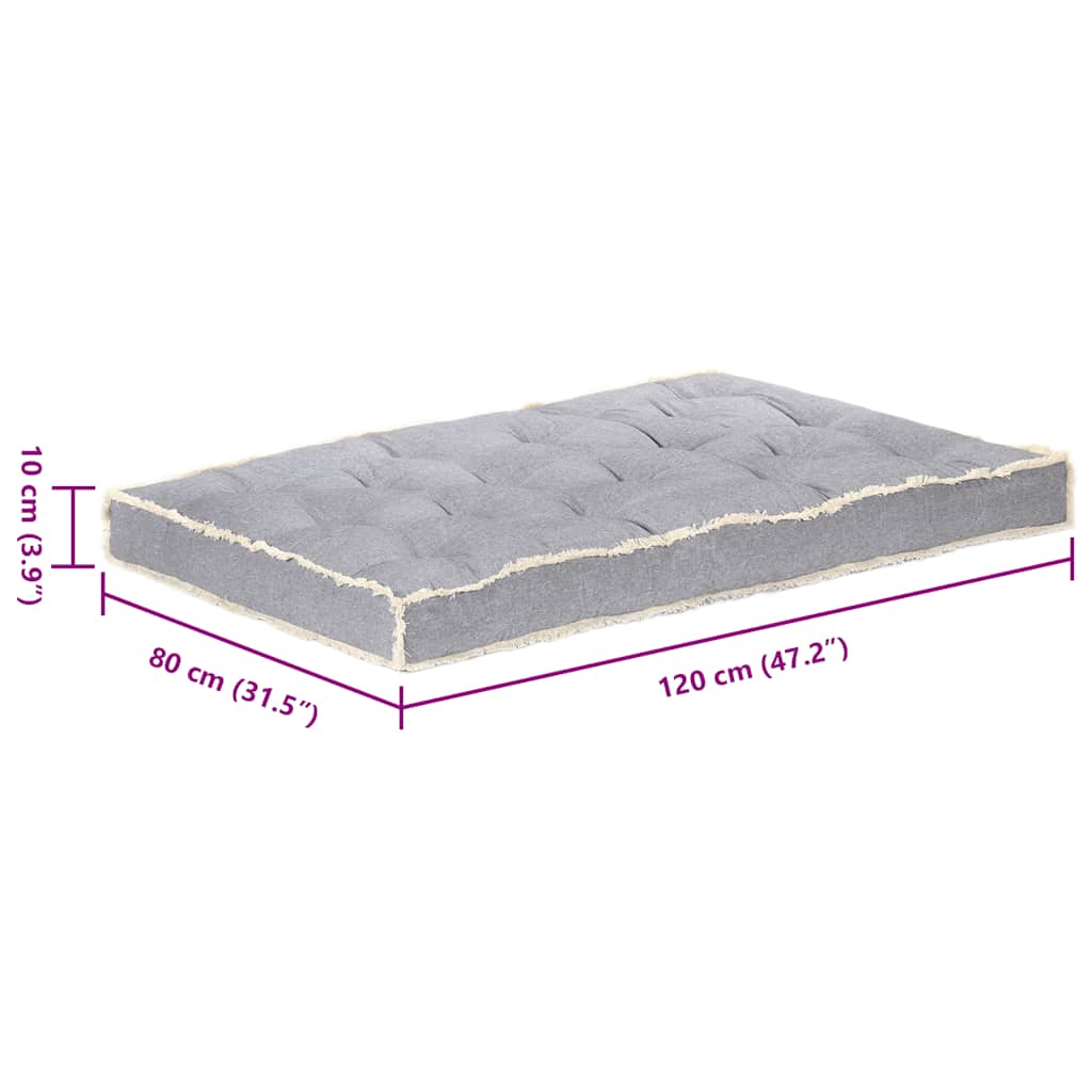 vidaXL Palettensofa-Kissen Anthrazit 120x80x10 cm