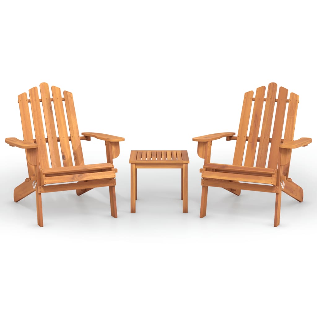 vidaXL 3-tlg. Garten-Lounge-Set Adirondack Massivholz Akazie
