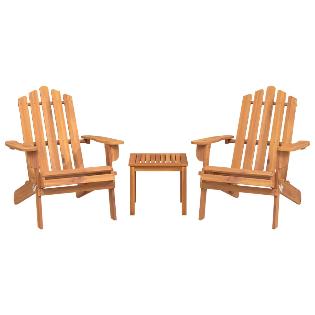 vidaXL 3-tlg. Garten-Lounge-Set Adirondack Massivholz Akazie